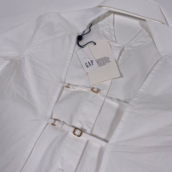 GAP x CULT GAIA White Back Cut-out Shirt - Picture 6 of 7